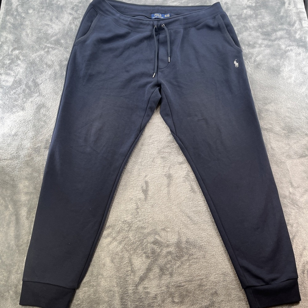 Polo Ralph Lauren Sweatpants Navy Blue Joggers Double Knit Size XXL